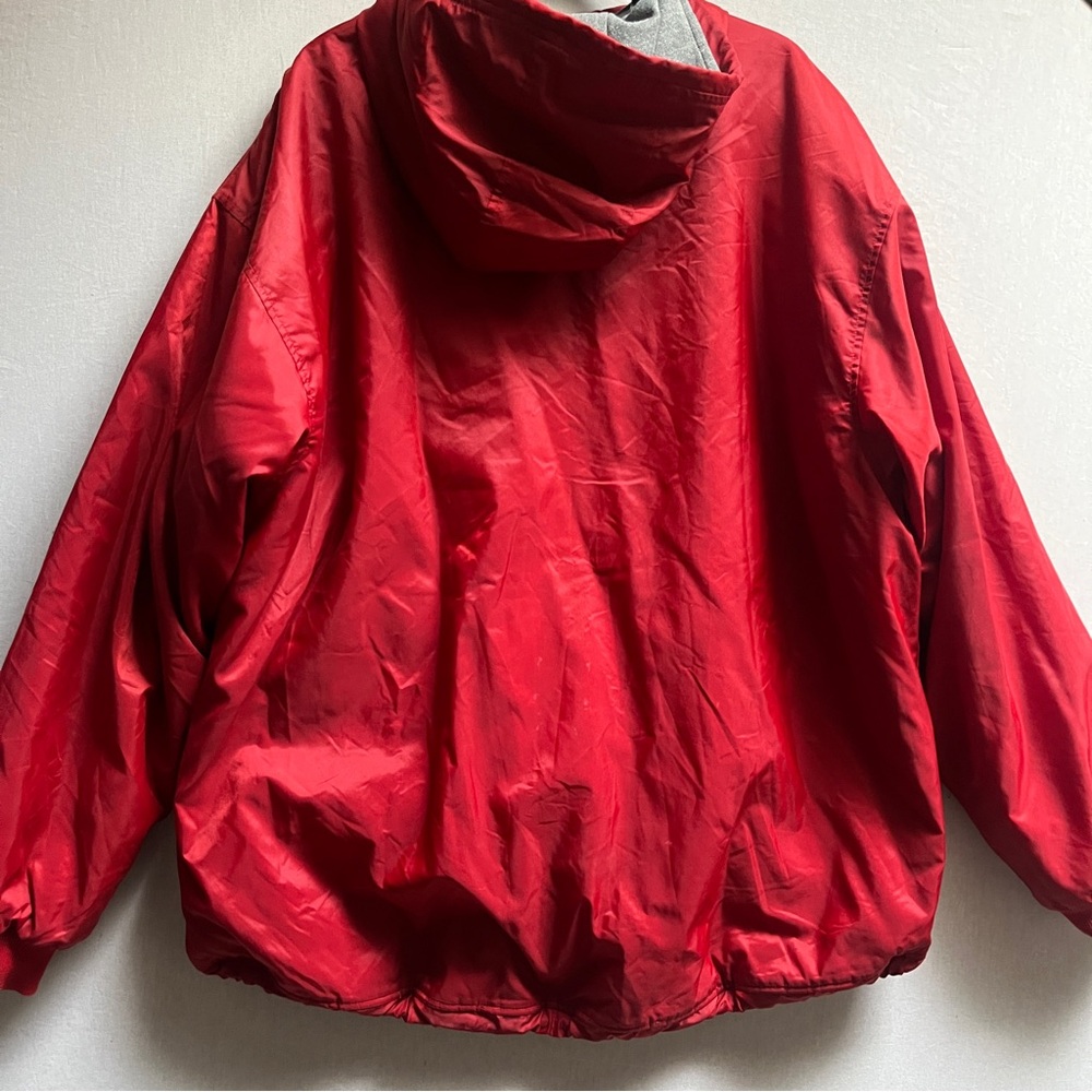 Vintage Nike Reversible Zip-Up Hoodie Red/Grey Zip Front Rare Find Men’s Sz 2XL - Picture 3 of 14